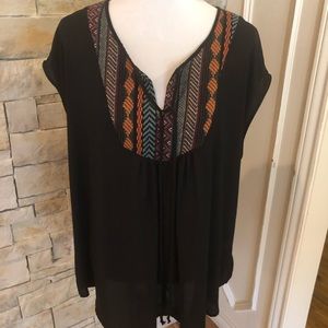 Cute black tribal blouse.